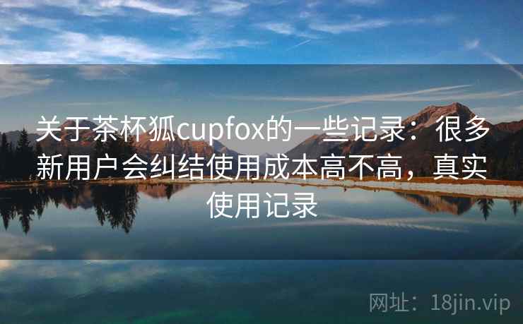 关于茶杯狐cupfox的一些记录：很多新用户会纠结使用成本高不高，真实使用记录  第2张