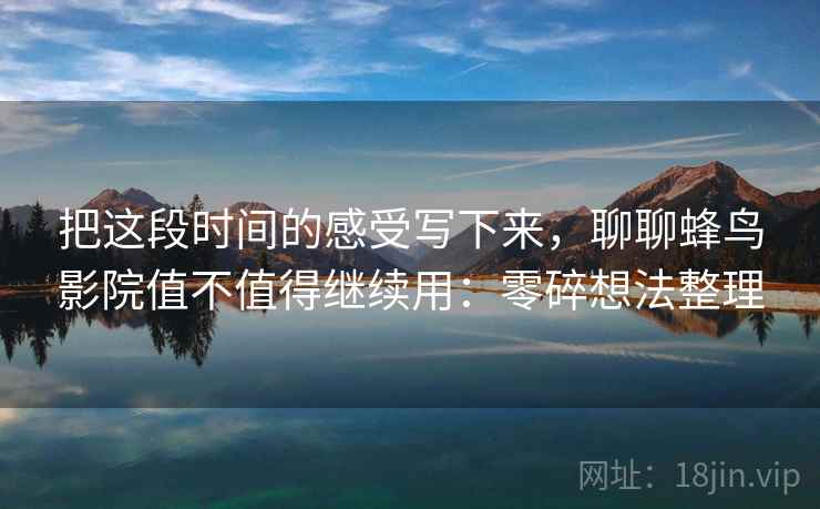 把这段时间的感受写下来,聊聊蜂鸟影院值不值得继续用:零碎想法整理